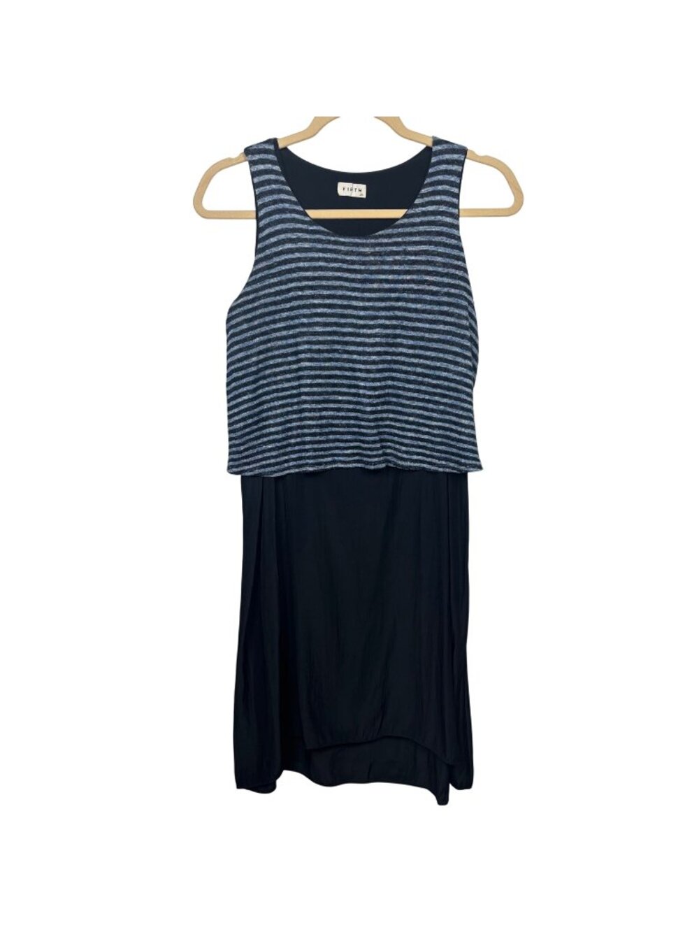 ✨3/$30 Firth Anthropologie XS Navy Blue Striped Tank Dress Sleeveless